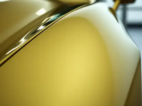 Close-up of flawless paint finish